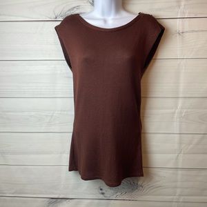 Saks Fifth Ave Brown Knit Tank size M